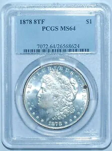 1878 8TF PCGS MS64 VAM-6 �s�A�X�܂Ԃ� 8 �e�[�� �t�F�U�[ ���[�K�� �V���o�[ �_���[