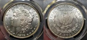 1878 P 7/8 �e�[�� �t�F�U�[ �X�g�����O ���[�K�� �V���o�[ �_���[ $1 PCGS MS 64