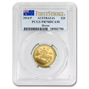 2014 AUS 1/4 �I���X �S�[���h ���i�[ �z�[�X PR-70 PCGS DCAM (�t���b�O ���x��)