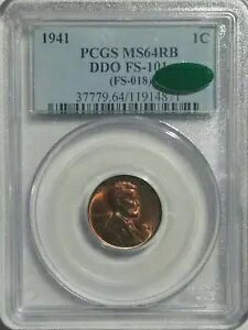1941 1c DDO Type-1 �����J�[�� �E�B�[�g �Z���g �_�u���_�C �\�� FS-101 PCGS MS64RB CAC