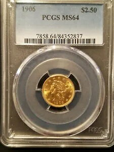 1906 N $2.50 NH[^[ C[O  * PCGS MS64 * 킸 176,330 ̒