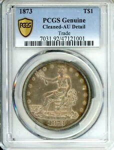 1873 �f�Ճh�� PCGS �N���[�j���O�ς� - AU �ڍ�