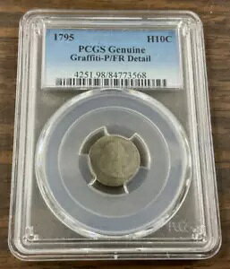 1795�uFLOWING HAIR�vHALF DIME�uPCGS �{���� P/FR �f�B�e�[�� - �������v