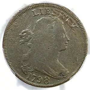 1798 S-149 R-4+ PCGS VG 詳細 ドレープ バスト ラージ セント コイン 1c
