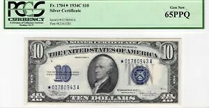 *1934C* $10 Vo[ؖ PCGS 65PPQ  Vi Fr.1704*  ***STAR***