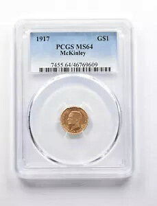 MS64 1917 $1 �}�b�L�����[���L�O�h�� PCGS *1355