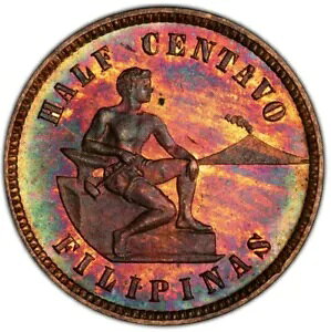�t�B���s��: USA Administration Proof 1/2 Centavo 1904 PR64 ���b�h �A���h �u���E�� PCGS