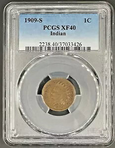 アメリカ 1909年 インディアンヘッド 1セント PCGS XF 40