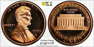 �����������x Close AM ERRORS 1999 S �����J�[�� �y�j�[ 1C PCGS PR68 DCAM PERFECT