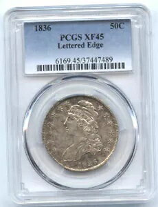 1836 50C XF 45 PCGS-���^�[�h �G�b�W-�g�[�j���O-�L���b�v�t���o�X�g�n�[�t//