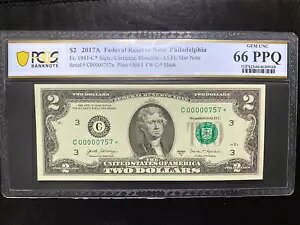 2017 $2 3 ���X�^�[�m�[�g PCGS 66 PPQ 757* �X�^�[ 2 �h�� �p�C���b�g�̍K�^