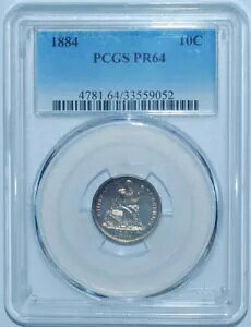 1884 PCGS PR64 �v���[�t �X�g���C�N �V�[�e�b�h ���o�e�B �_�C��