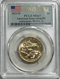 2023 D インディアナ IN イノベーション ドル PCGS MS67 ポジション A インディ 500 ファースト ストライク