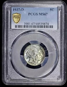 1937-D obt@[ 5c jbP PCGS MS 67 g[
