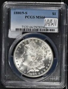 1880/9 S ���[�K�� �V���o�[ �_���[ PCGS MS66 VAM-11 HOT 50 OVERDATE VARIETY