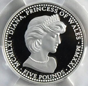 2021 2�I���X �V���o�[ ��5 �_�C�A�i�� 60 ���N �A�Z���V���� �A�C�����h PCGS PR70DCAM