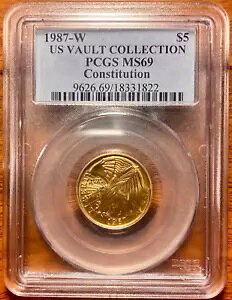 1987-W @uUS VAULT COLLECTIONv5 h PCGS MS69