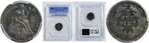 1880 10C �V�[�e�b�h ���o�e�B �_�C�� PCGS AU-58
