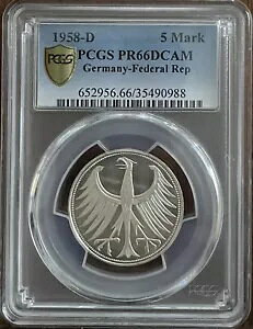 1958-D hCcAMa 5 }[N PCGS PR66 DCAM