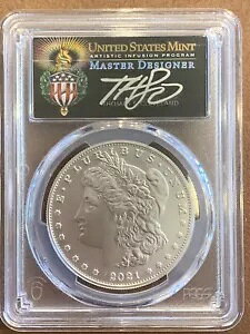 2021 S- モーガン シルバー ダラー- PCGS- MS70- アドバンス リリース- トーマス クリーブランド- トーチ