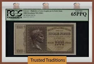 TT PK M17a 1941 �M���V�� / �C�I�j�A���� 1000 �h���`�}�C �V�[�U�[ PCGS 65 PPQ �W�F��