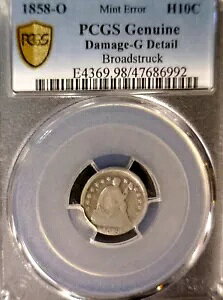 1858o G[ PCGS G ڍ BROADSTRUCK OFF CENTER ȃn[t_C ARC NR