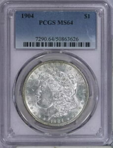1904 ���[�K�� �V���o�[ �_���[ $1 PCGS MS64 - ���ɔh��Ō��򂪂���܂��B