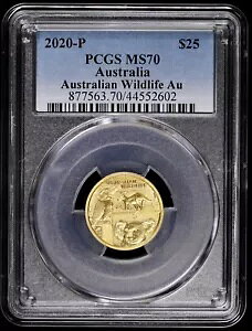 2020 P �I�[�X�g�����A ���C���h���C�t �S�[���h 1/4 �I���X PCGS MS70 (BU�A�����ʁA�~���g���)