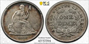 1838-O *���Ȃ�* Seated DIME *PCGS XF* �X�[�p�[���A�AF-101 RPM *�v���Ȕ���!!!