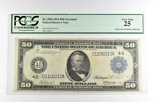 PCGS VG 25 $50 1914 �I�n�C�I�B�N���[�u�����h US FRN Large Note Fr. 1036 *8278