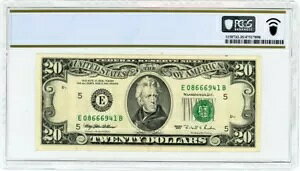 Fr #2081-E $20 1995 FRN �t���}�b�g �I�t�Z�b�g����G���[ �Ζ� VF35 PCGS