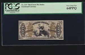 US 50c �W���X�e�B�X �t���N�V���i�� ���b�h �o�b�N�m�[�g FR 1347 PCGS 64 PPQ V Ch CU (02)