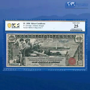 Fr.224 1896 $1 1 �h����ؖ����u����m�[�g�v�APCGS 25 #84614