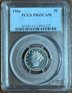 1906 P v[t oeB "V" jbP 5C PCGS PR65 CAM - JI!