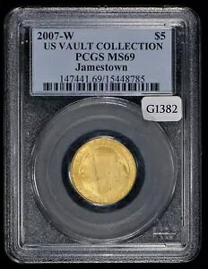 2007-W G$5 ジェームスタウン周年記念金貨 - PCGS MS 69 - G1382