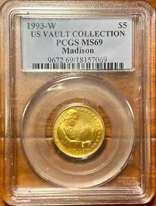 1993-W }fB\ uUS VAULT COLLECTIONv 5 h PCGS MS69