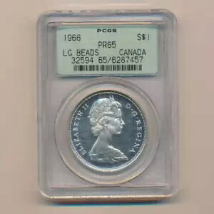 1966 PCGS �J�i�_ 1 �h�� PR65 ���[�W �r�[�Y �R���N�^�[�A�C�e�� - ��������