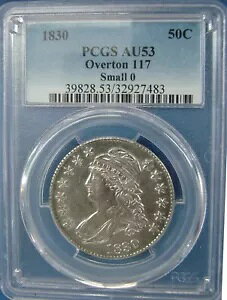 *�X�[�p�[���b�L���O 1830 �L���b�v�t���o�X�g 0.5 �h���uO-117�v - AU-53 PCGS*