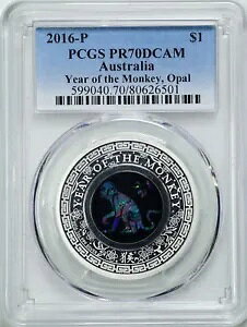 �I�[�X�g�����A 2016-P $1 �v���[�t �\�N�A�I�p�[�� �h�� PR70DCAM PCGS 80626501