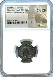 ���[�}�鍑 - �N���[�f�B�A�X II AD 268-270 BI DOUBLE DENARIUS - NGC CH XF - ��������