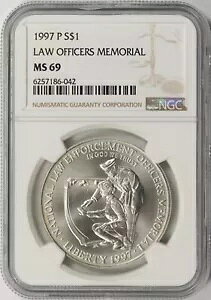 1997-P $1 @LOLOh NGC MS69