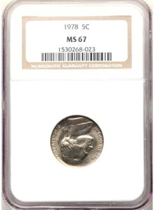 1978 P NGC MS67 Gem BU Jefferson Nickel Lustrous BU PQ ͓Iȓo^x