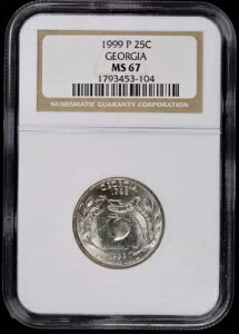 1999 P 25c VgBNH[^[ W[WAB W[WAB NGC MS67 (Unc. BUA~gB)