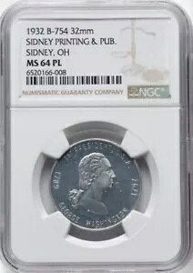 Baker-754 - 1932 Sidney Printing & Publishing Co. �X�g�A �J�[�h / NGC MS-64 PL T/P