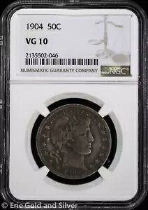 1904 50C �����X �n�[�t�_���[ NGC VG 10