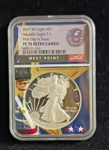 2021 W �w�����f�B�b�N �C�[�O�� T-1 NGC PF 70 �E���g�� �J���I ���s���� 1�I���X �V���o�[