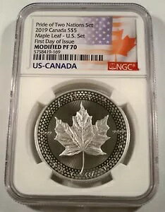 2019 �J�i�_ �V���o�[ ���[�v�� ���[�t NGC PR PF 70 �v���C�h �I�u �c�[ �l�[�V�����Y �Z�b�g S$5 �C���ς�