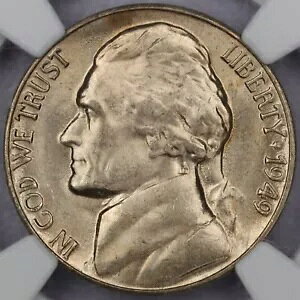 1949-D 5c �W�F�t�@�[�\�� �j�b�P�� - NGC MS 65 5FS