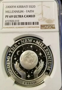 2000 �L���o�X �V���o�[ $20 �~���j�A�� �t�F�C�X NGC PF 69 �E���g�� �J���I �|�b�v 5 �󏭁I