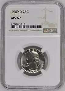 1969-D 25C Vg NH[^[ _[ NGC MS67 4707068-010